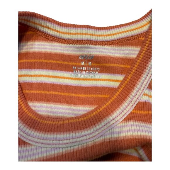 Aerie Free Spirit Stripped Ribbed Tank Size Medium - Picture 5 of 8